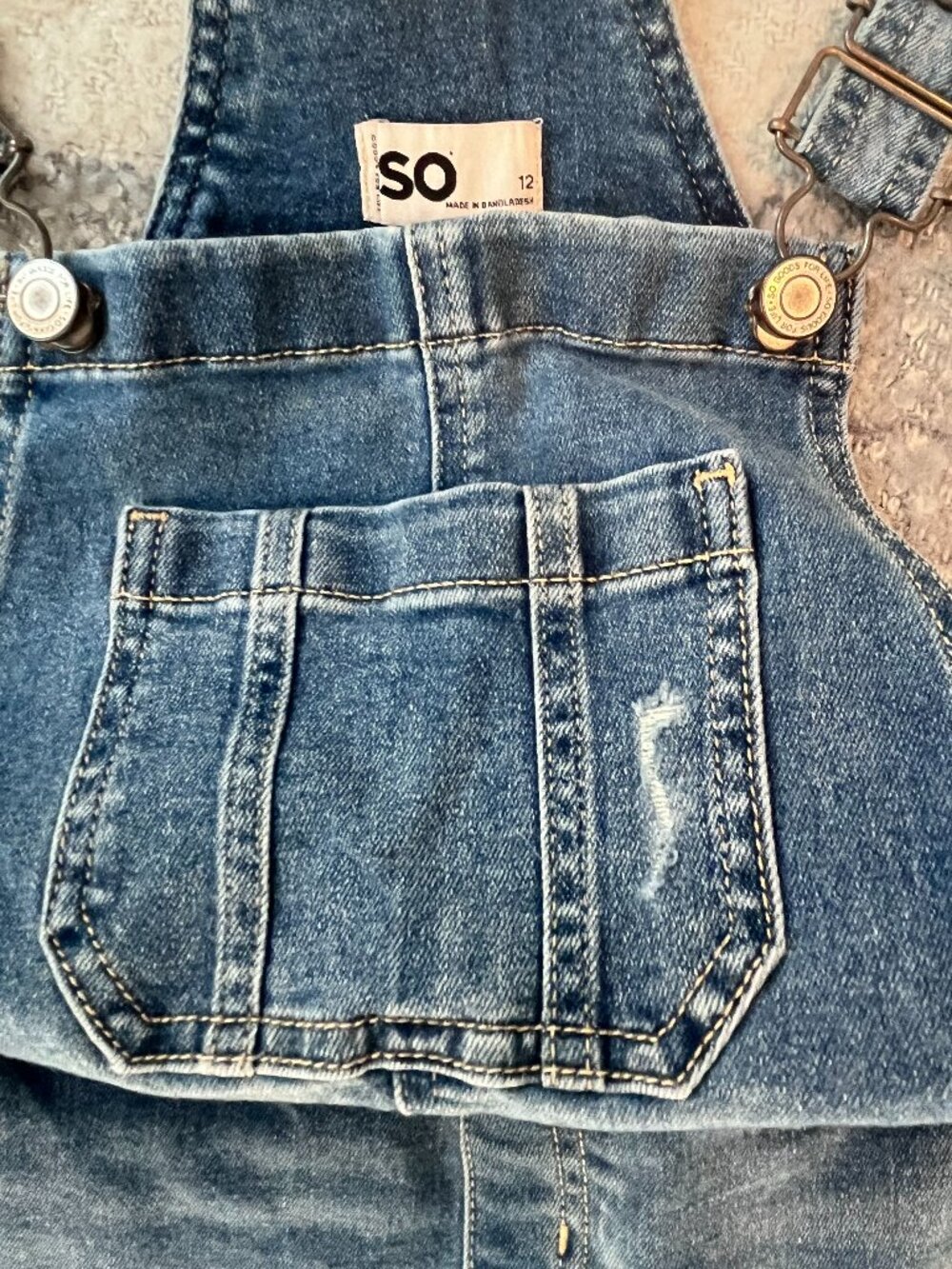 Girls Clothing Bundle Size 10-12 H&M Denim Overalls Jeans Leggings Shorts Lot - Picture 9 of 13